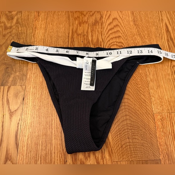 Seafolly Swim Black and White Bikini Bottoms size US 10 - Picture 6 of 9